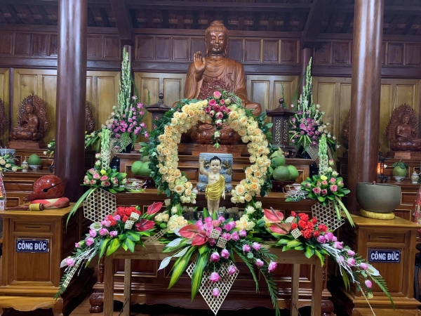 Đắk R’ Lấp: Không khí đón mừng ngày Phật Đản tại chùa Phước Viên, xã Đắk Sin