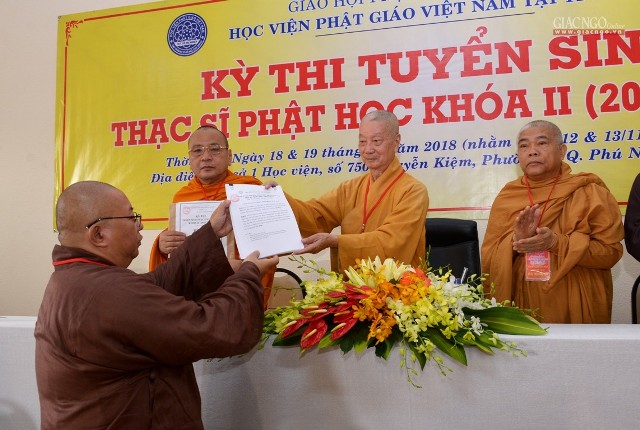 Học viện Phật giáo VN tại TP.HCM thi tuyển sinh cao học